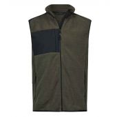 Tee Jays Mountain Fleece Bodywarmer - Deep Green/Black Size 3XL