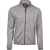Tee Jays Knitted Outdoor Fleece Jacket - Grey Melange Size 3XL