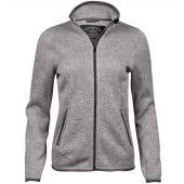 Tee Jays Ladies Knitted Outdoor Fleece Jacket - Grey Melange Size XXL