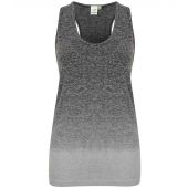 Tombo Ladies Seamless Fade Out Vest - Dark Grey/Light Grey Marl Size L/XL