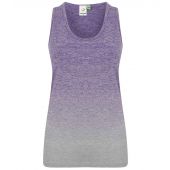 Tombo Ladies Seamless Fade Out Vest - Purple/Light Grey Marl Size L/XL
