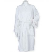 Towel City Kimono Towelling Robe - White Size L/XL