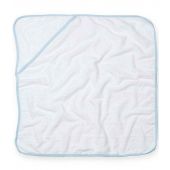 Towel City Babies Hooded Towel - White/Blue Size ONE