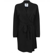 Towel City Ladies Cotton Wrap Robe - Black Size XL
