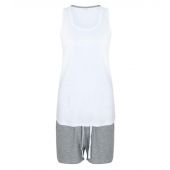 Towel City Short PJ's in a Bag - White/Heather Grey Size 3XL
