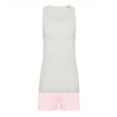 Towel City Short PJ's in a Bag - White/Pink Size 3XL