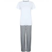 Towel City Long PJ's in a Bag - White/Heather Grey Size 3XL