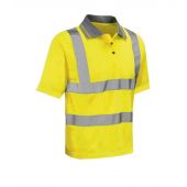 Warrior Daytona Hi-Vis Polo Shirt - Fluorescent Yellow Size 3XL