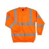 Warrior Hi-Vis Sweatshirt - Fluorescent Orange Size 3XL