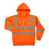 Warrior Hi-Vis Pull On Hoodie - Fluorescent Orange Size 3XL