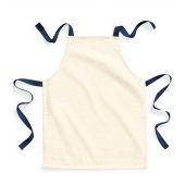 Westford Mill Fairtrade Kids Craft Apron - Natural/French Navy Size ONE