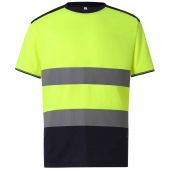 Yoko Hi-Vis Two Tone T-Shirt - Yellow/Navy Size 6XL