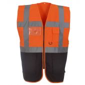 Yoko Executive Waistcoat - Orange/Navy Size 3XL