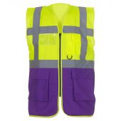 Yoko Executive Waistcoat - Yellow/Purple Size S