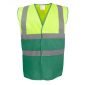 Yoko Two Tone Waistcoat - Yellow/Paramedic Green Size 3XL