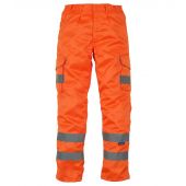 Yoko Hi-Vis Cargo Trousers with Knee Pad Pockets - Orange Size 42/L